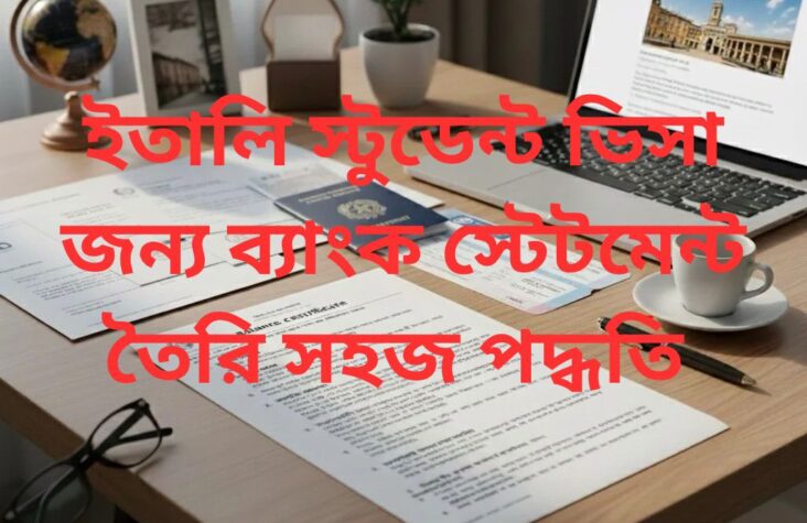 ইতালি স্টুডেন্ট ভিসা জন্য ব্যাংক স্টেটমেন্ট কিভাবে তৈরি করবেন তার নির্দেশিকা ।